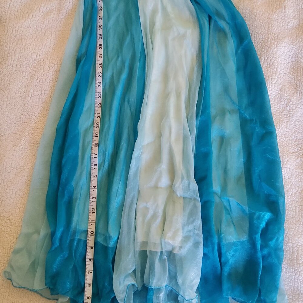 Chiffon Flowing Bohemian Pastel Circle Pleated Skirt - Picture 6 of 8